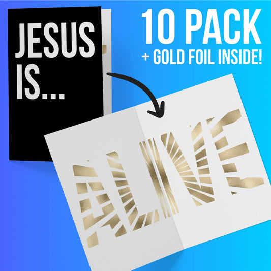 Jesus Is ALIVE | Pack of 10 Christian Easter Cards