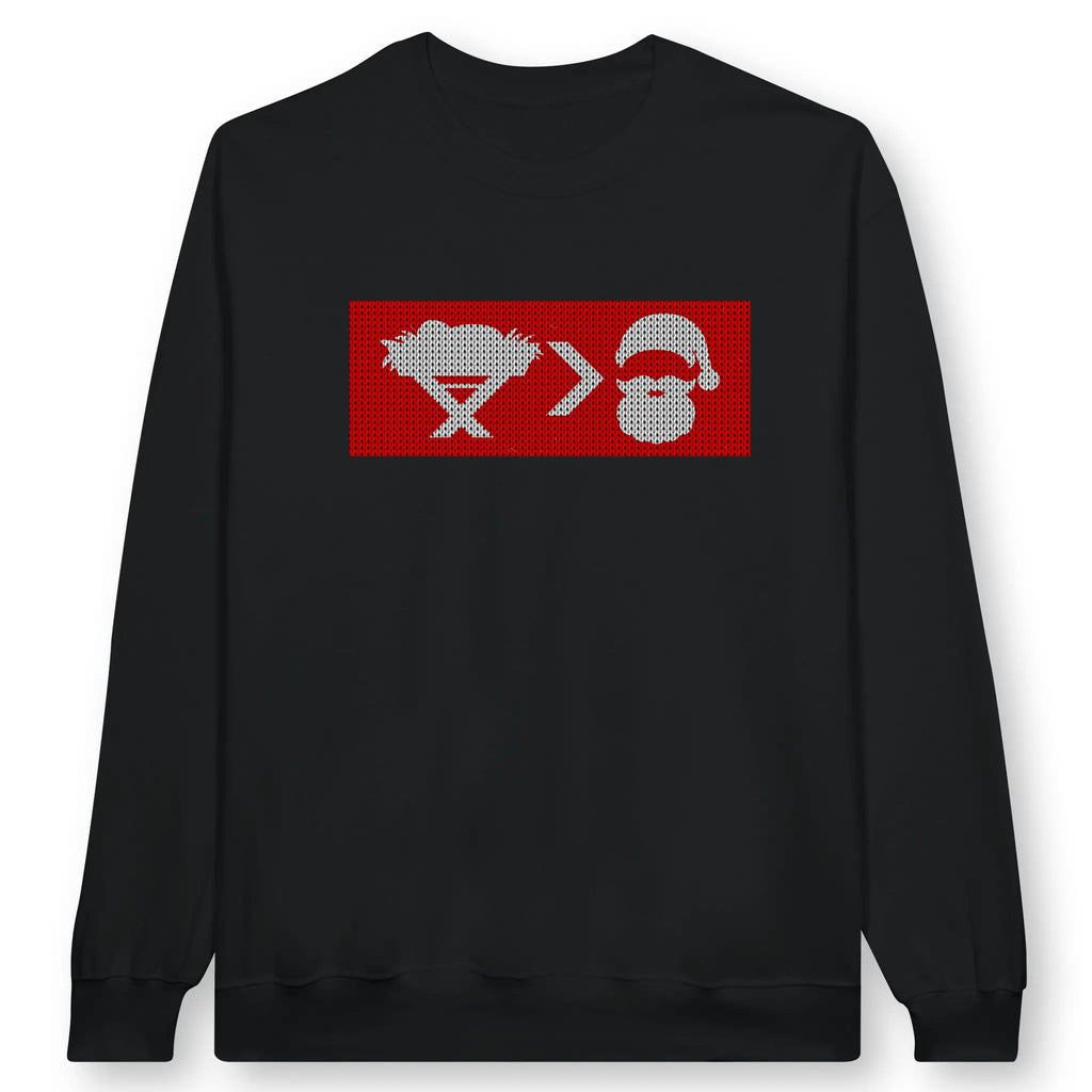 Jesus Over Santa – Unisex Christian Sweatshirt