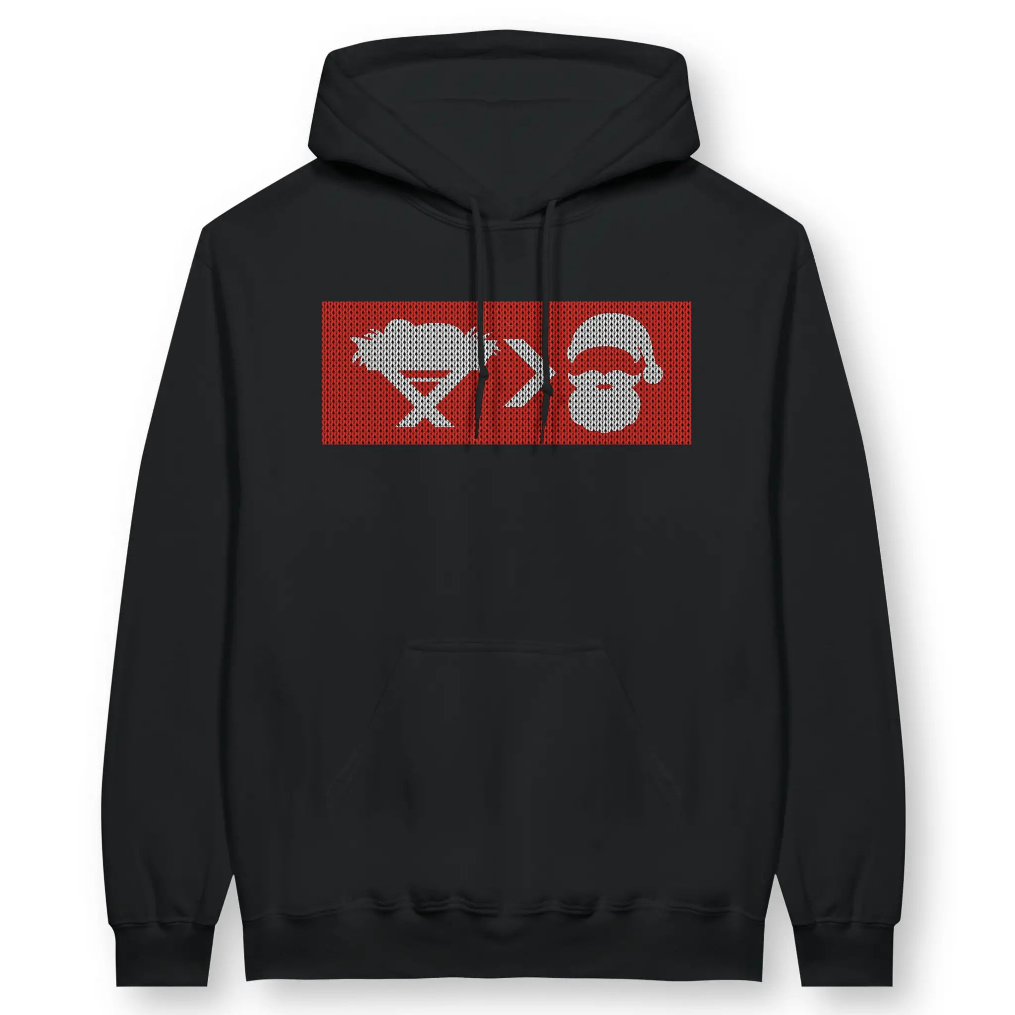 Jesus Over Santa – Unisex Christian Hoodie designed by 3rd Day Christian Clothing.
