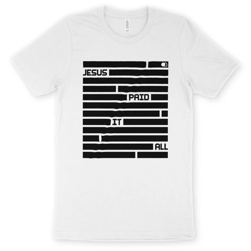 JESUS PAID IT ALL (Line Edition) – Unisex Christian T-Shirt designed by 3rd Day Christian Clothing.