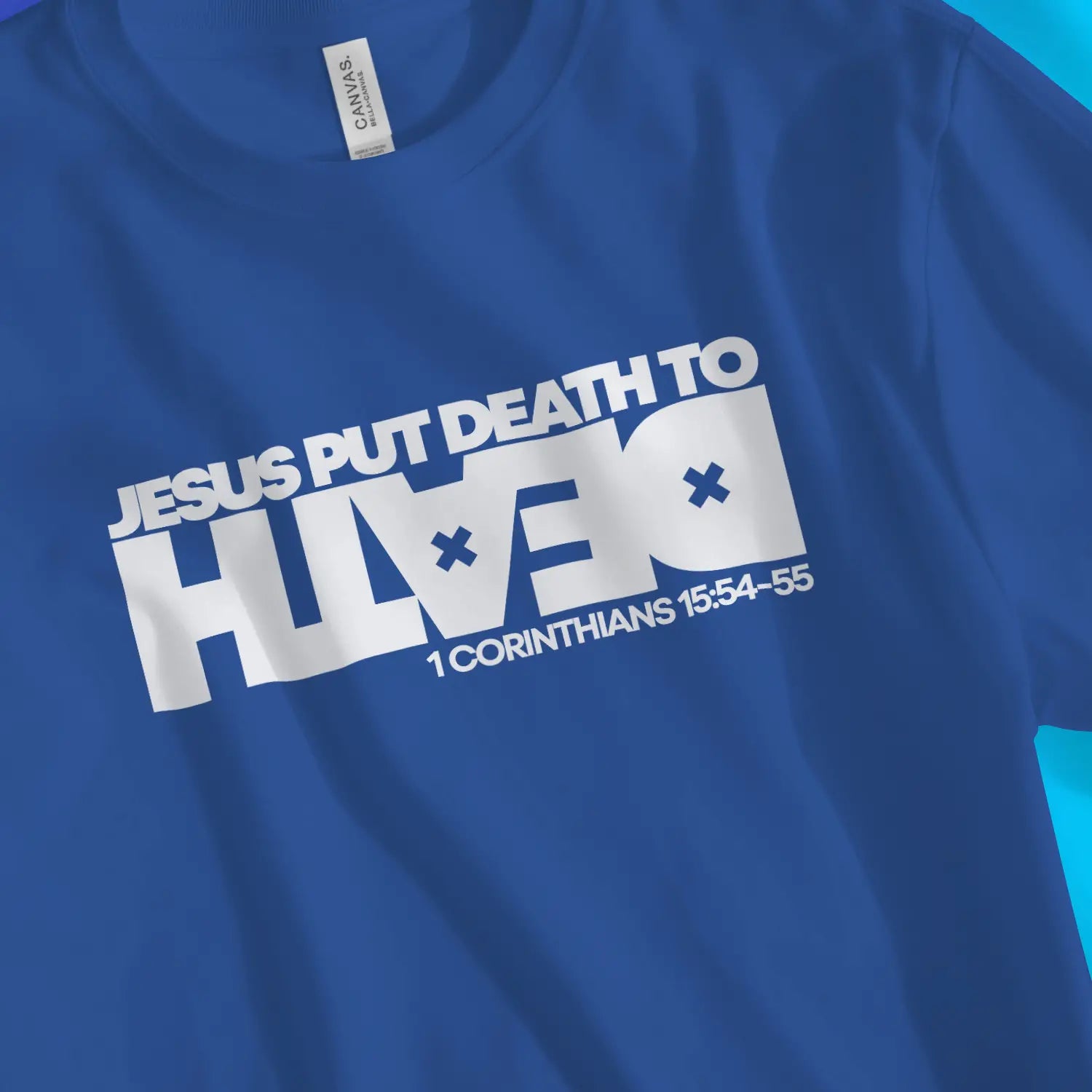 Jesus Put Death To Death – Unisex Christian T-Shirt designed by 3rd Day Christian Clothing.