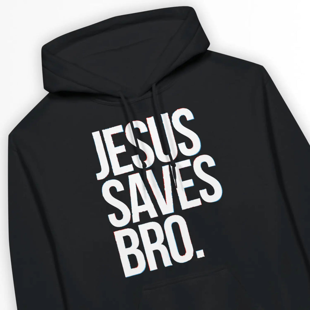 Jesus Saves Bro (2nd Edition) – Unisex Christian Hoodie designed by 3rd Day Christian Clothing.