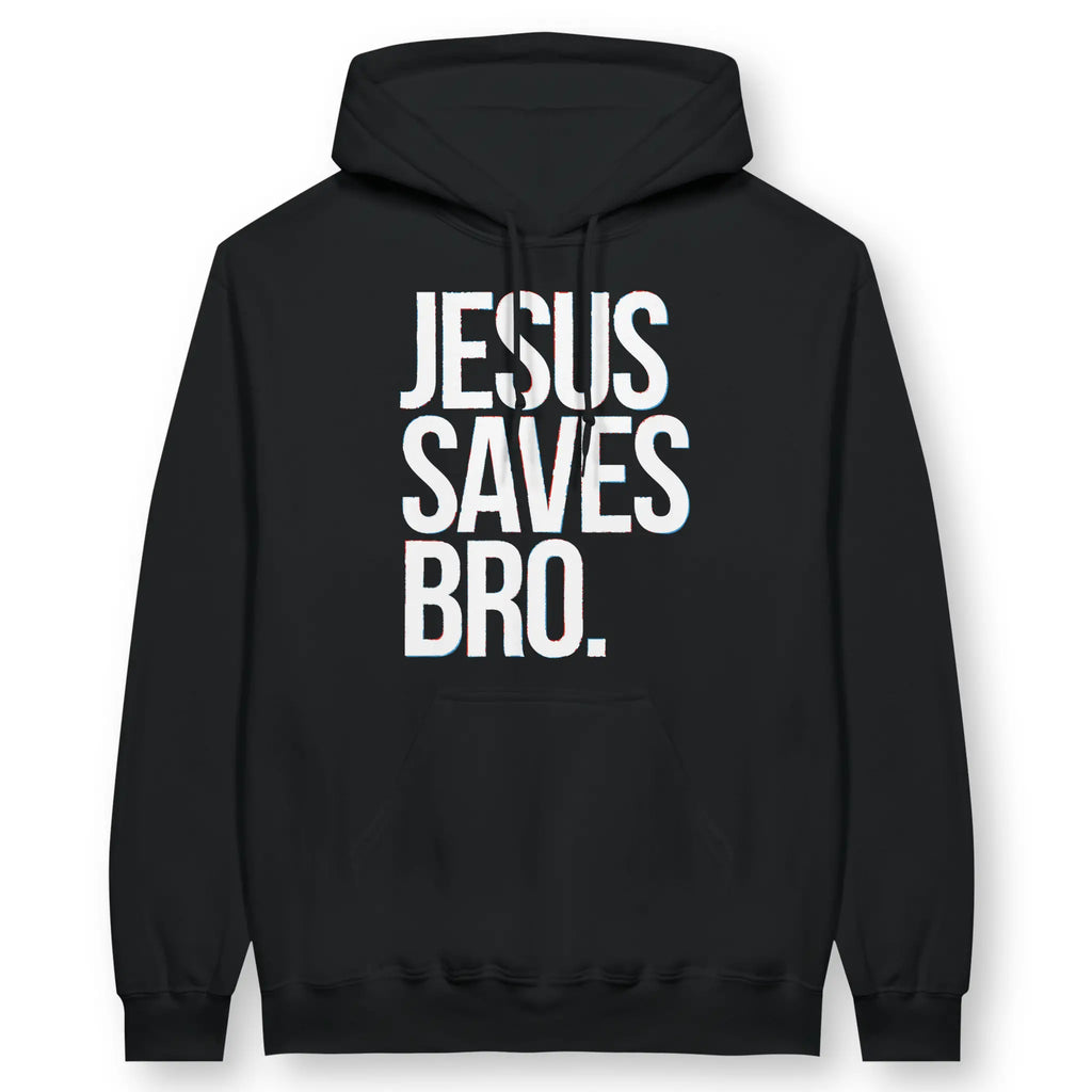 Jesus Saves Bro (2nd Edition) – Unisex Christian Hoodie designed by 3rd Day Christian Clothing.