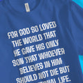 John 3:16 (Wavy) – Unisex Christian T-Shirt designed by 3rd Day Christian Clothing.