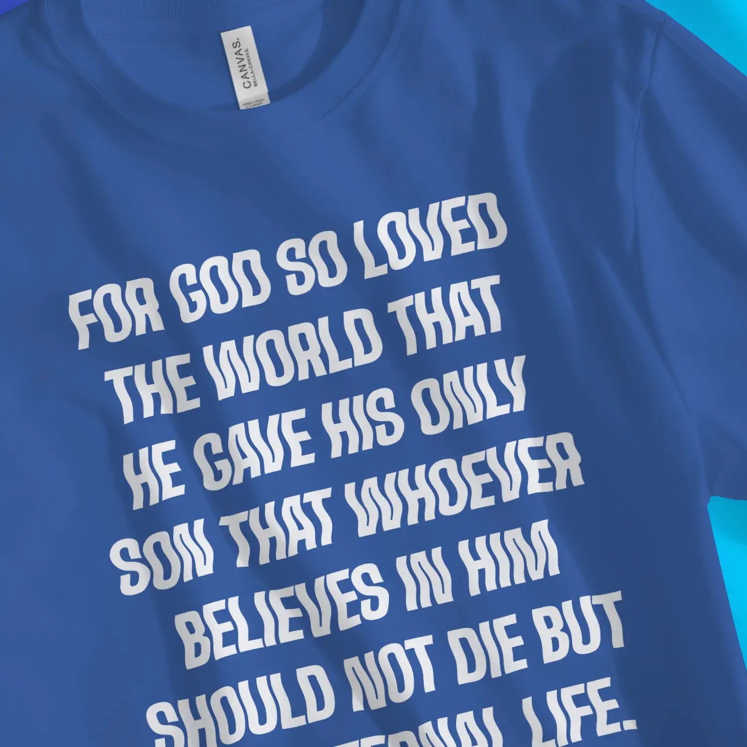 John 3:16 (Wavy) – Unisex Christian T-Shirt designed by 3rd Day Christian Clothing.