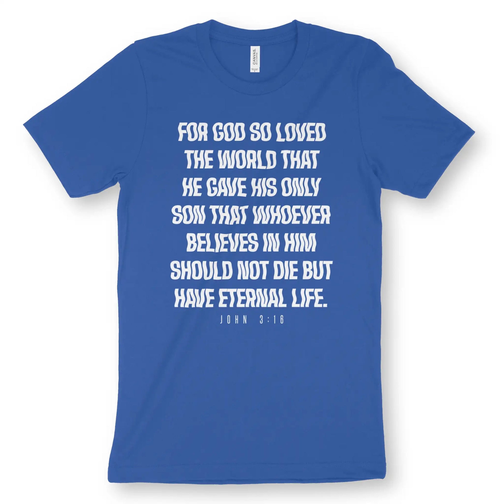 John 3:16 (Wavy) | Premium Unisex Christian T-Shirt designed by 3rd Day Christian Clothing.