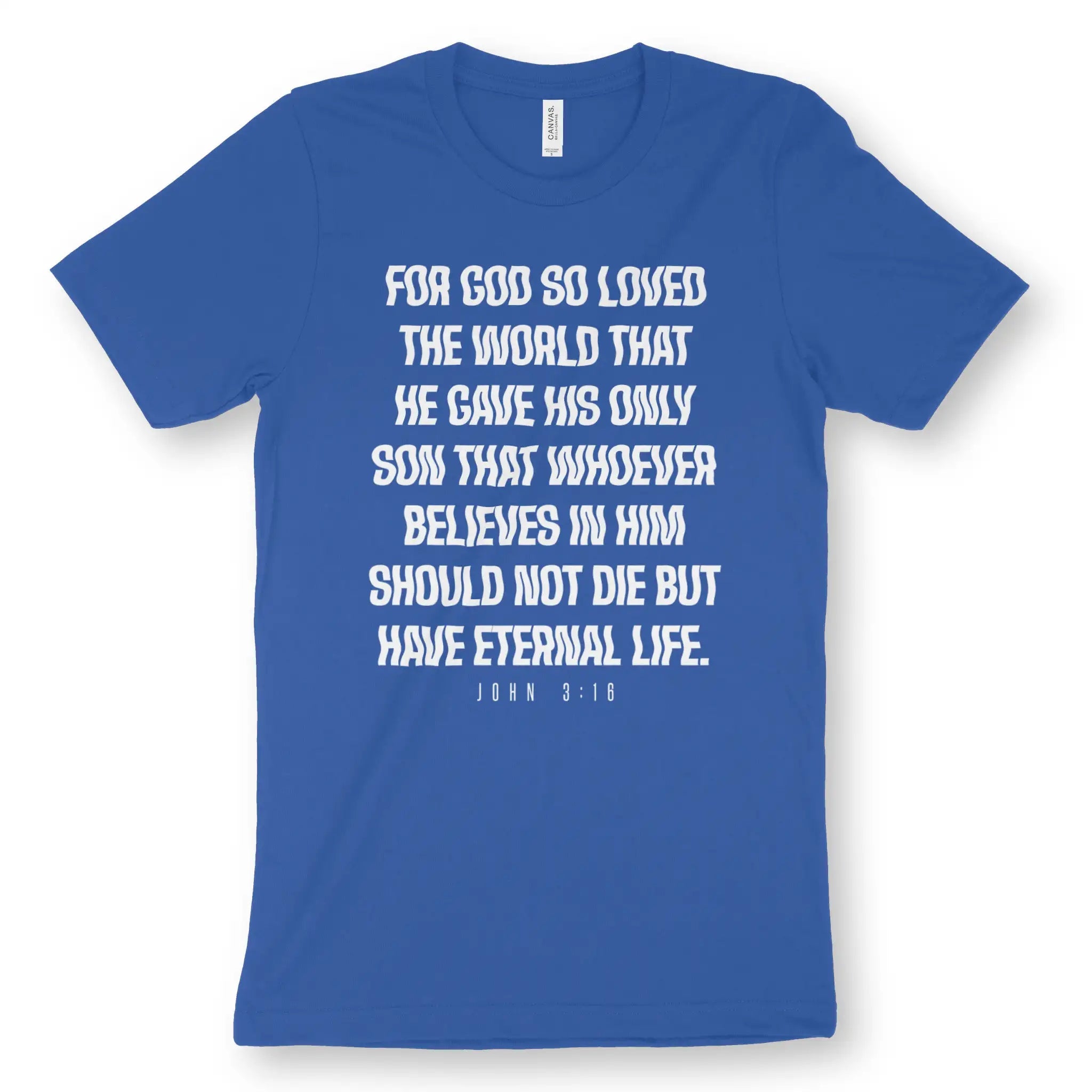 John 3:16 (Wavy) – Unisex Christian T-Shirt designed by 3rd Day Christian Clothing.
