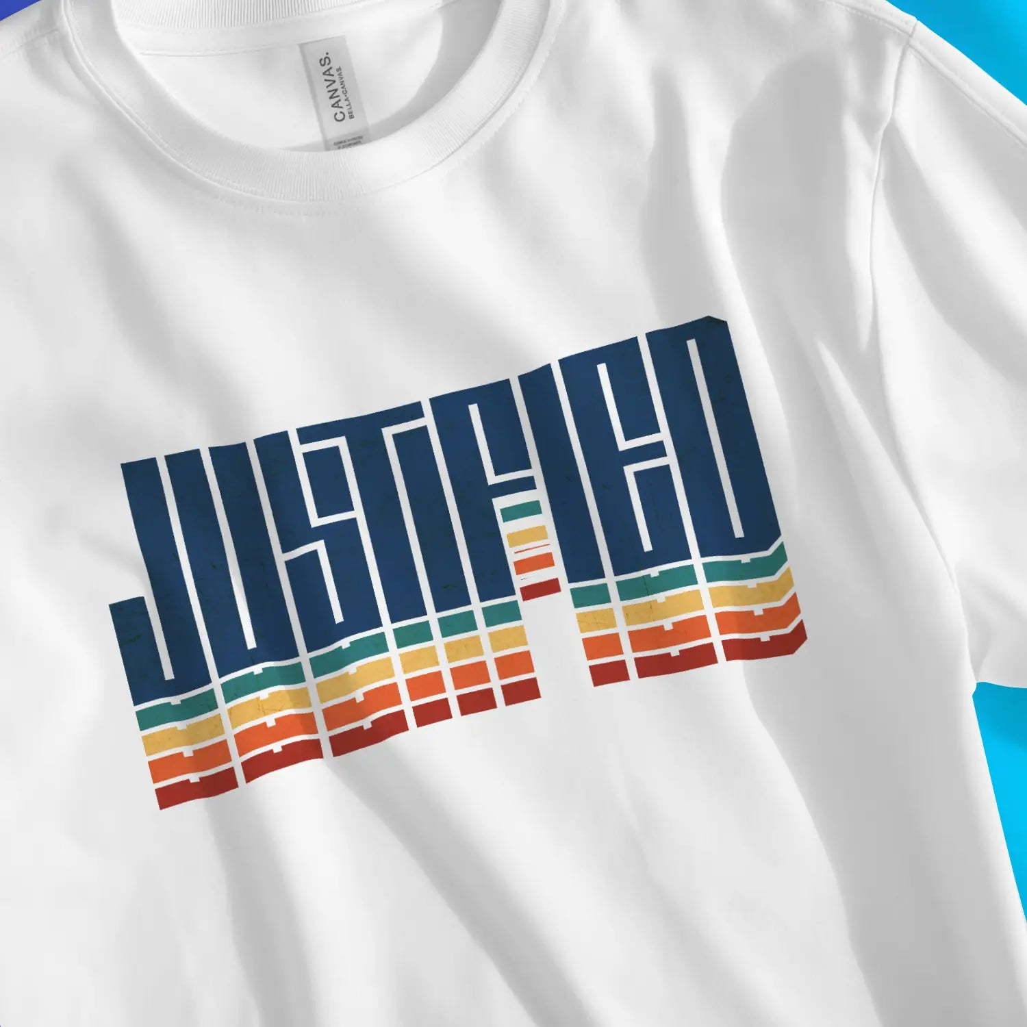 Justified (Colour Echo) – Unisex Christian T-Shirt designed by 3rd Day Christian Clothing.