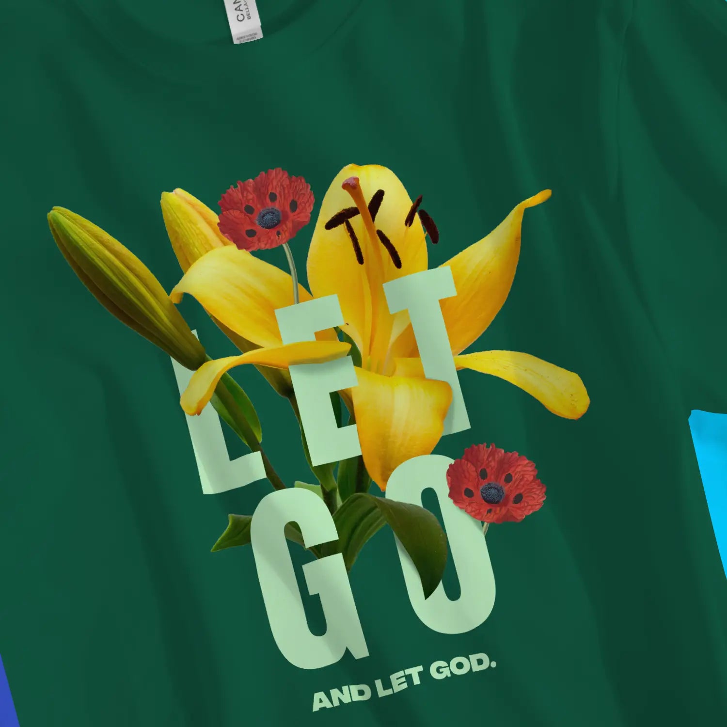 An image of Let Go and Let God | Premium Unisex Christian T-shirt available at 3rd Day Christian Clothing UK