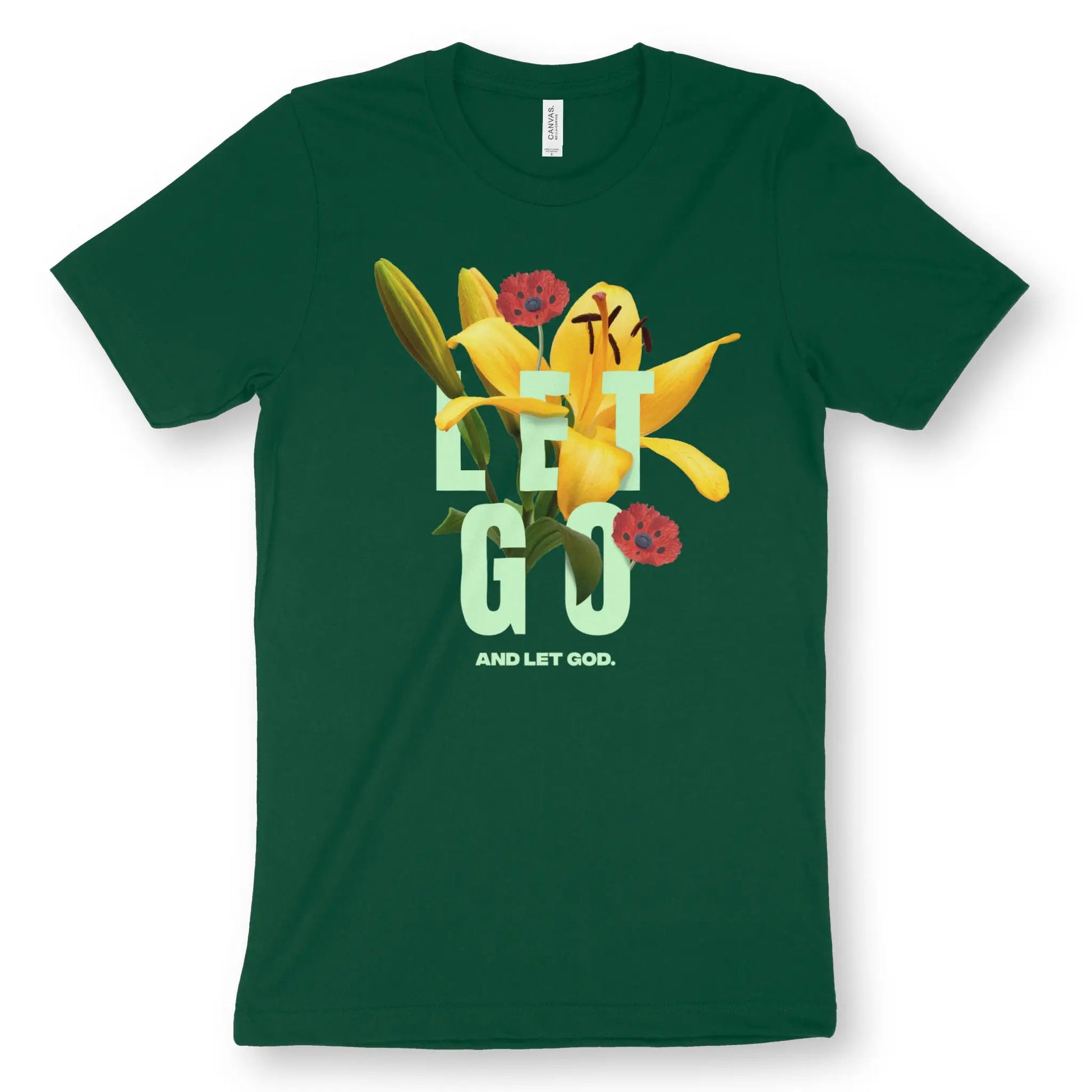 Let Go and Let God | Premium Unisex Christian T-Shirt designed by 3rd Day Christian Clothing.