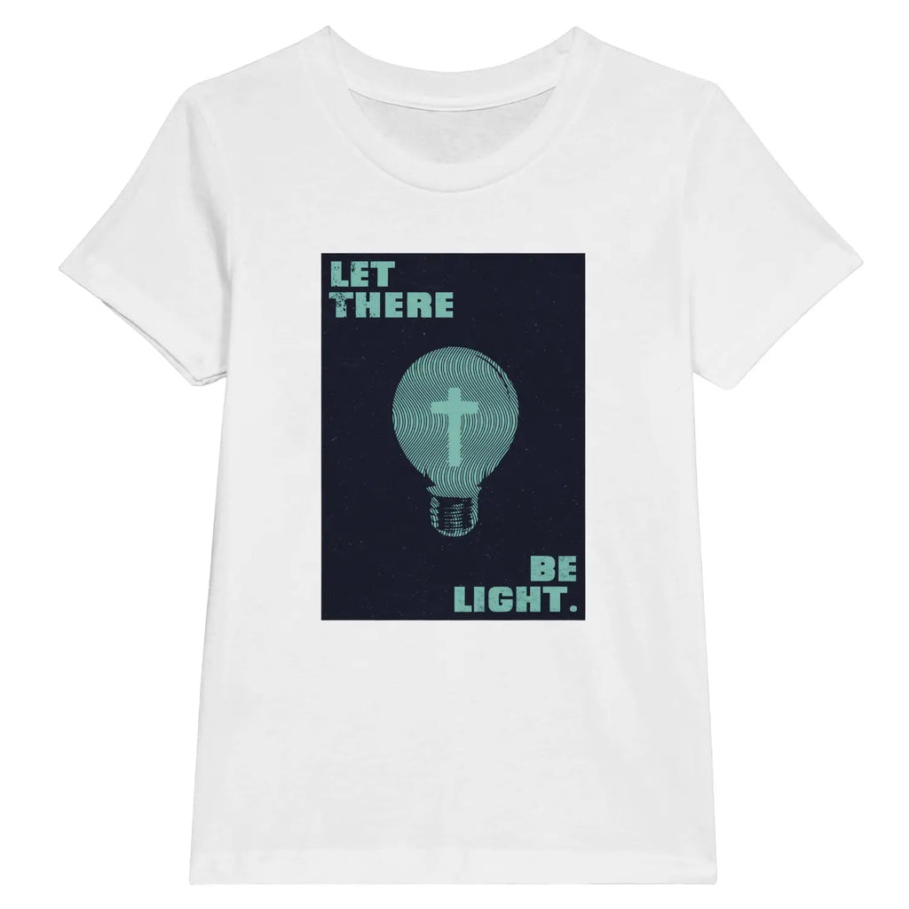 Let There Be Light (Cross Bulb) – Kids' Christian T-Shirt designed by 3rd Day Christian Clothing.