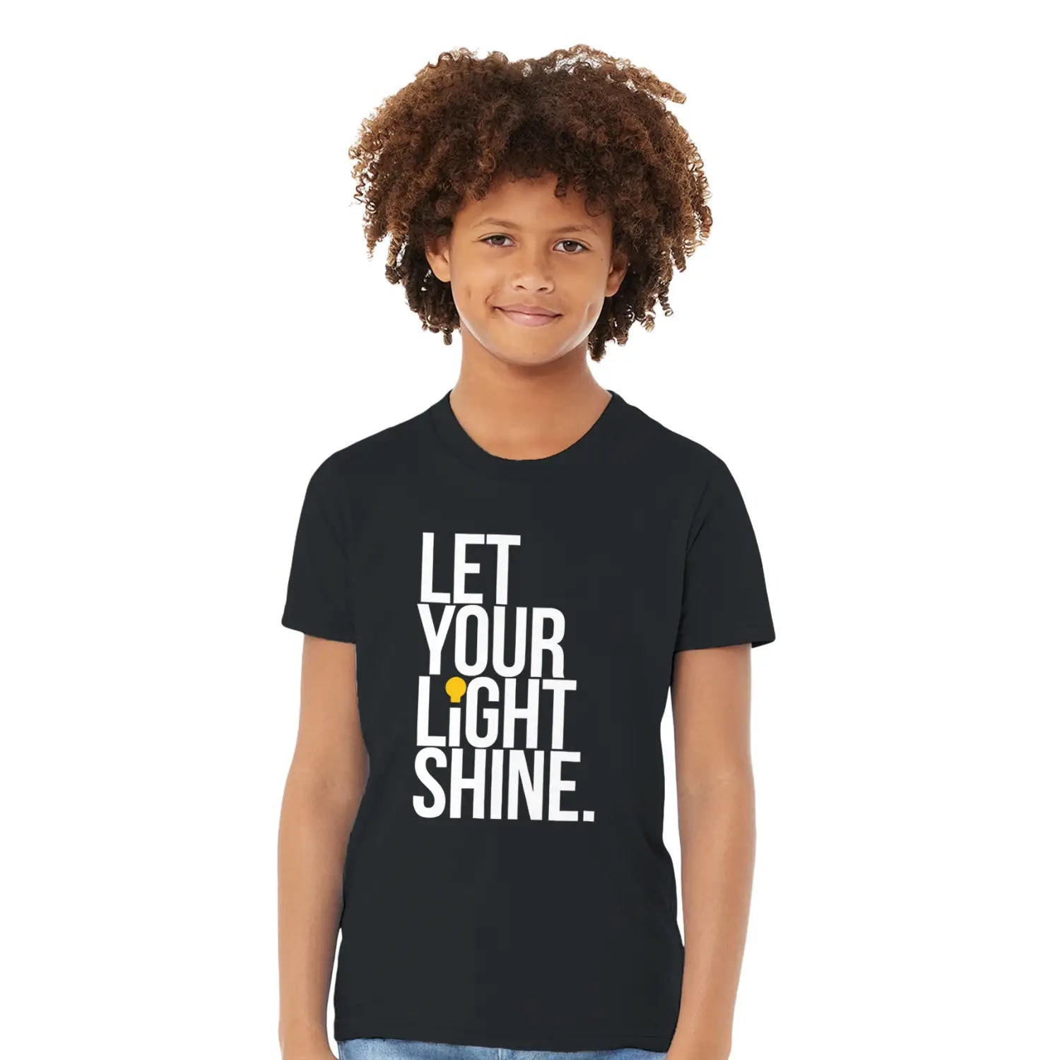 Let Your Light Shine – Kids' Christian T-Shirt designed by 3rd Day Christian Clothing.