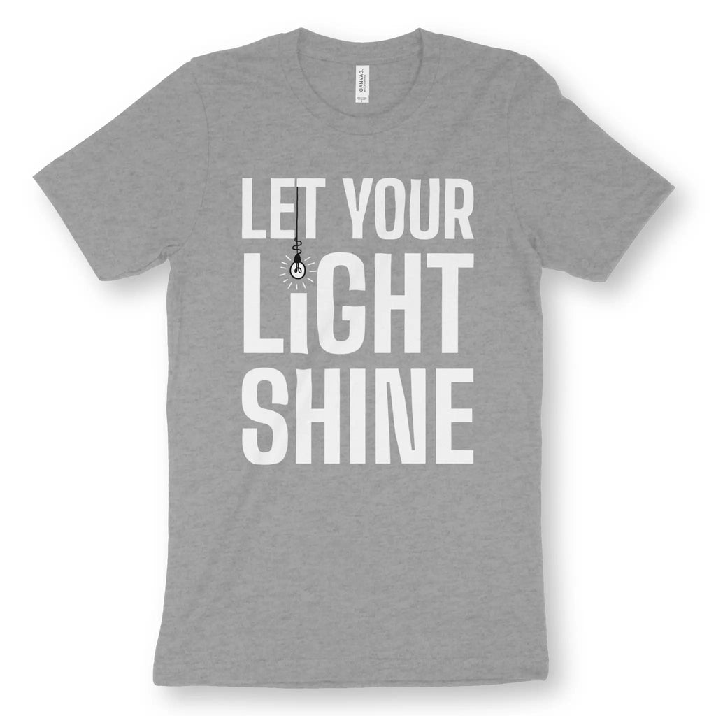 Let Your Light Shine – Unisex Christian T-Shirt designed by 3rd Day Christian Clothing.