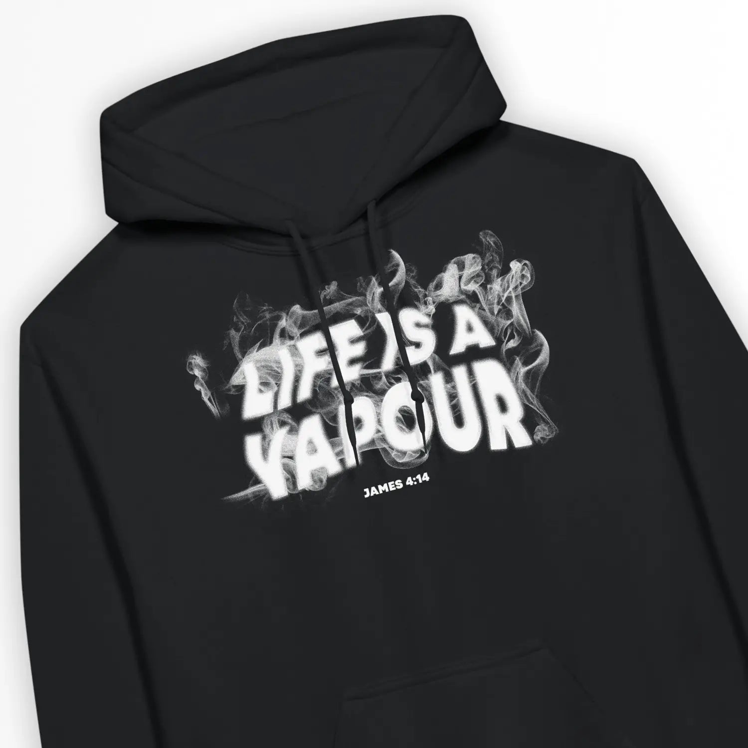 Life Is A Vapour (James 4:14) – Unisex Christian Hoodie designed by 3rd Day Christian Clothing.
