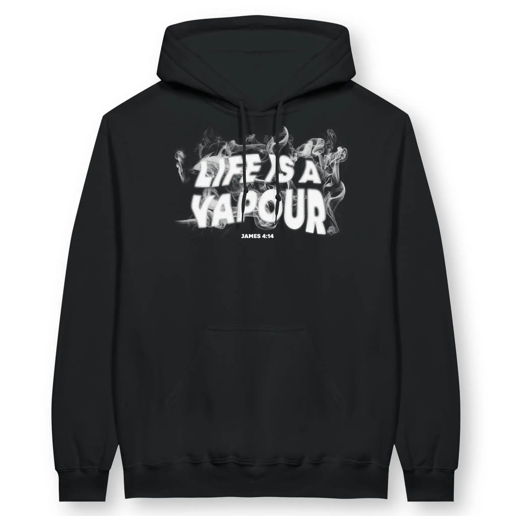Life Is A Vapour (James 4:14) – Unisex Christian Hoodie designed by 3rd Day Christian Clothing.