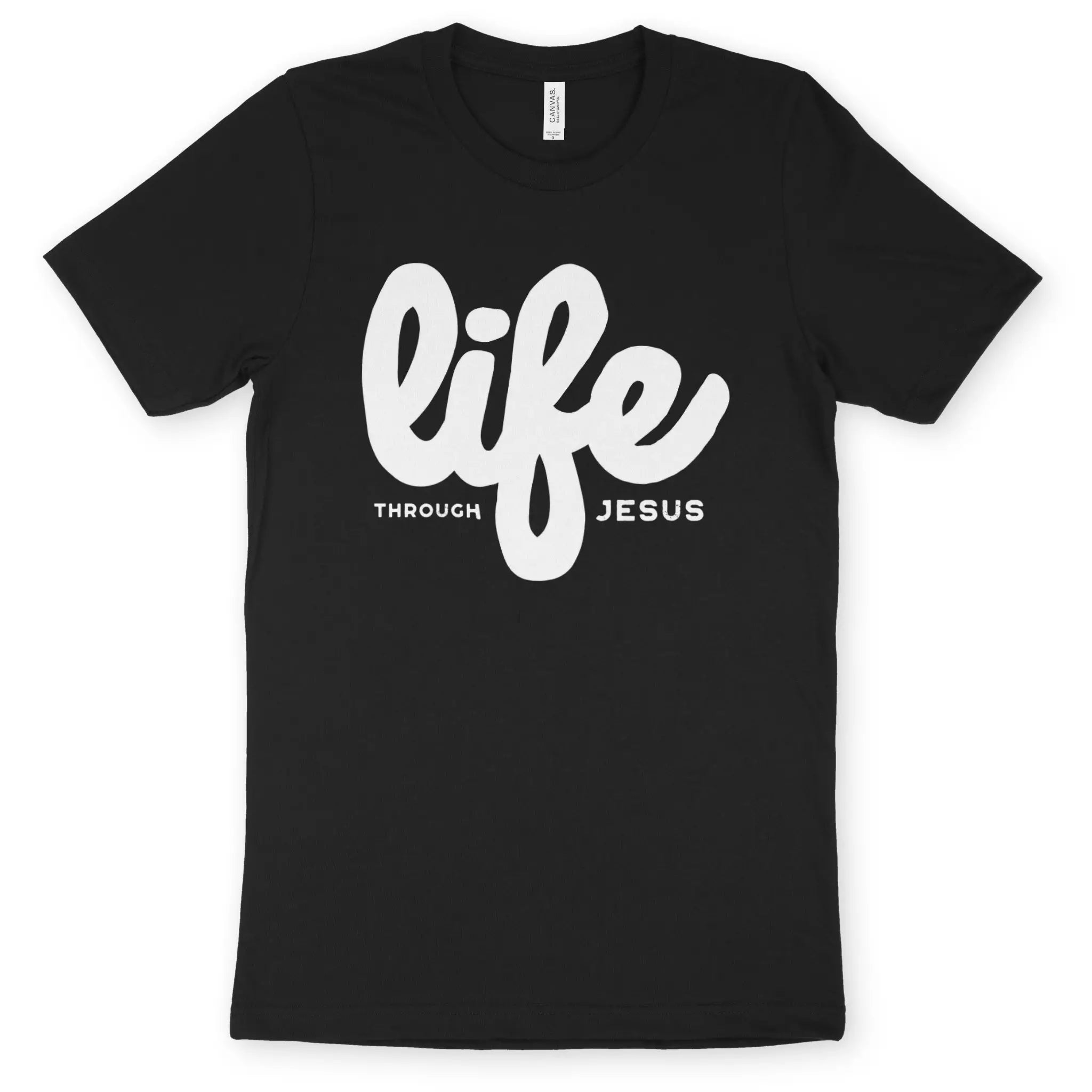 Life Through Jesus – Unisex Christian T-Shirt designed by 3rd Day Christian Clothing.