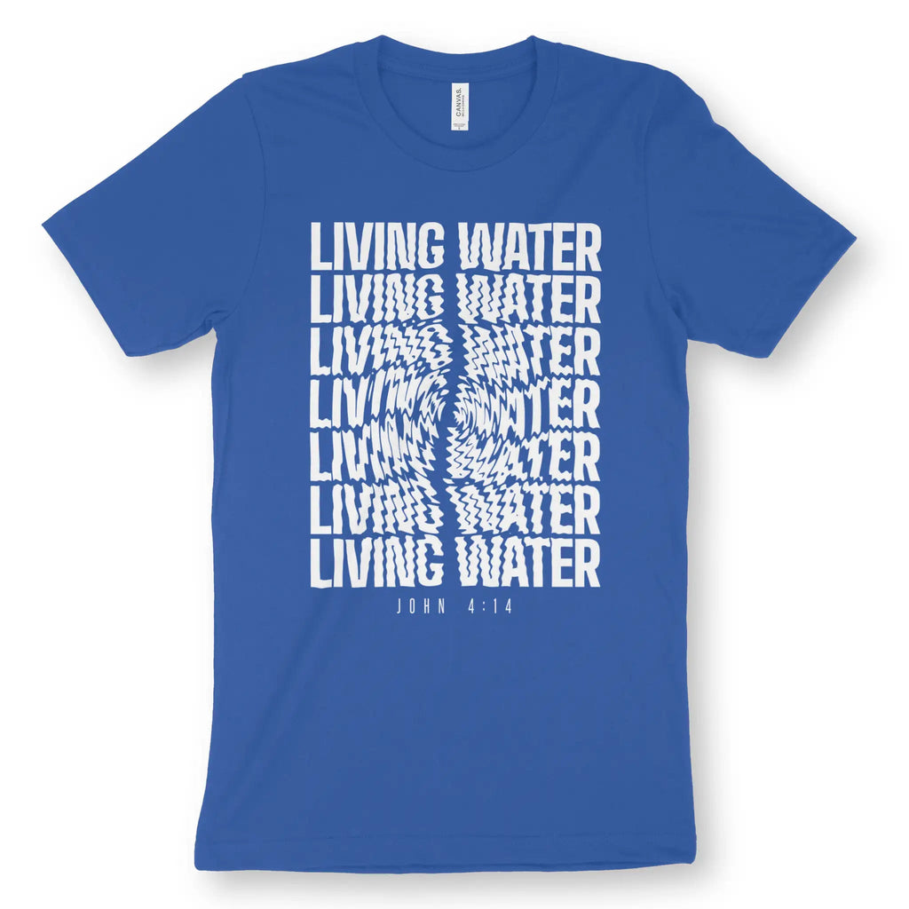 Living Water (John 4:14) – Unisex Christian T-Shirt designed by 3rd Day Christian Clothing.