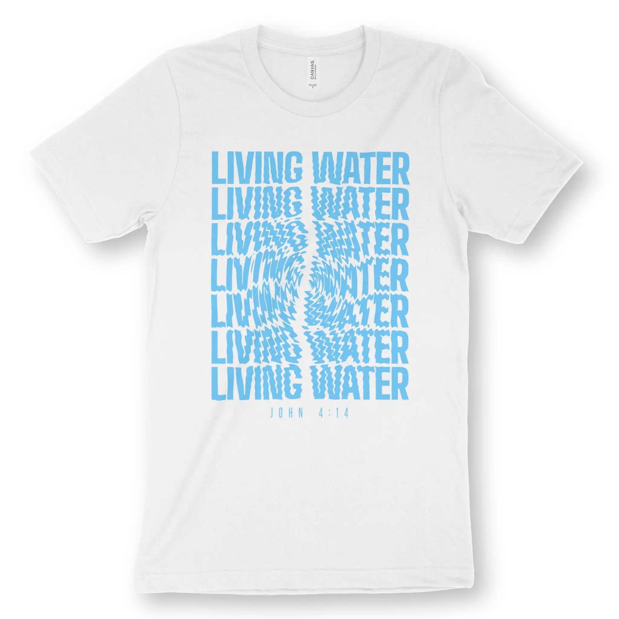 Living Water (John 4:14) – Unisex Christian T-Shirt designed by 3rd Day Christian Clothing.