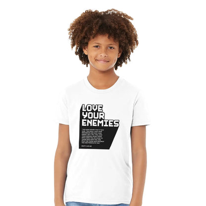 Love Your Enemies (Matt. 5:43-44) | Premium Kids' Christian T-Shirt designed by 3rd Day Christian Clothing.