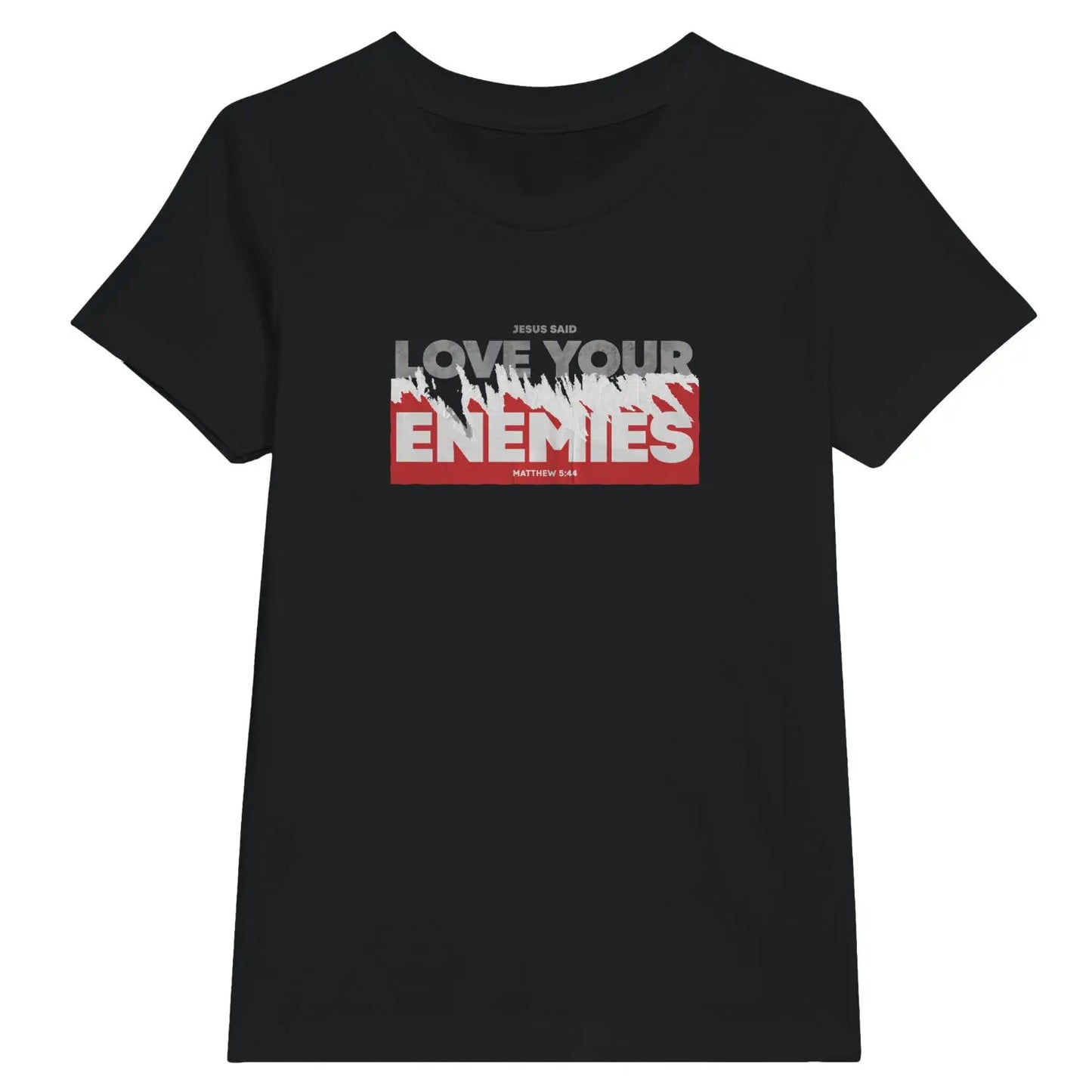 Love Your Enemies (Matthew 5:44) | Premium Kids' Christian T-Shirt designed by 3rd Day Christian Clothing.