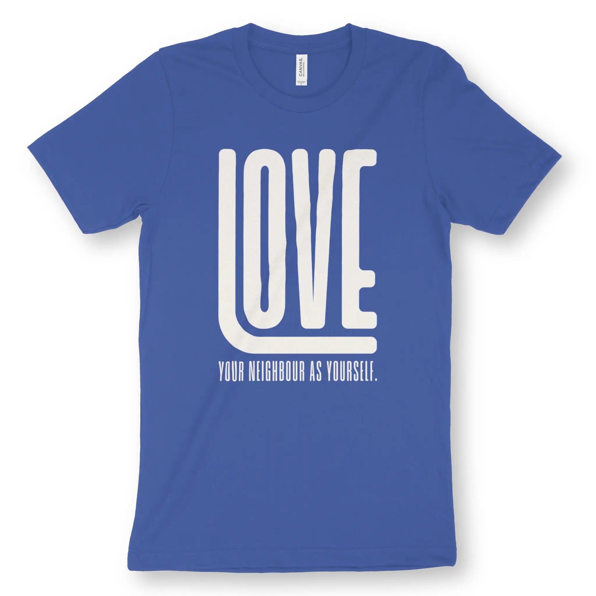 Love Your Neighbour As Yourself – Unisex Christian T-Shirt designed by 3rd Day Christian Clothing.