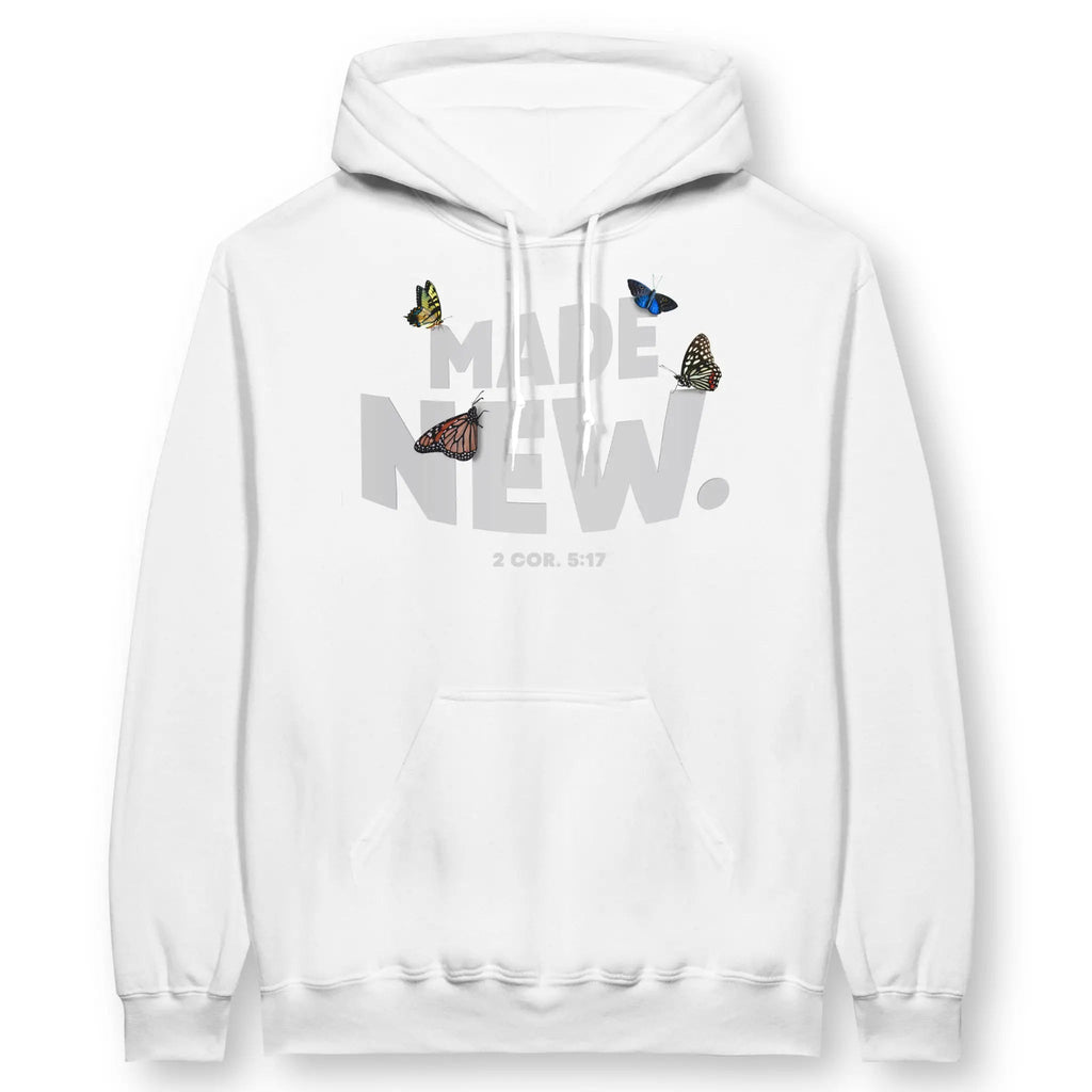 MADE NEW (2 Cor. 5:17) – Unisex Christian Hoodie designed by 3rd Day Christian Clothing.