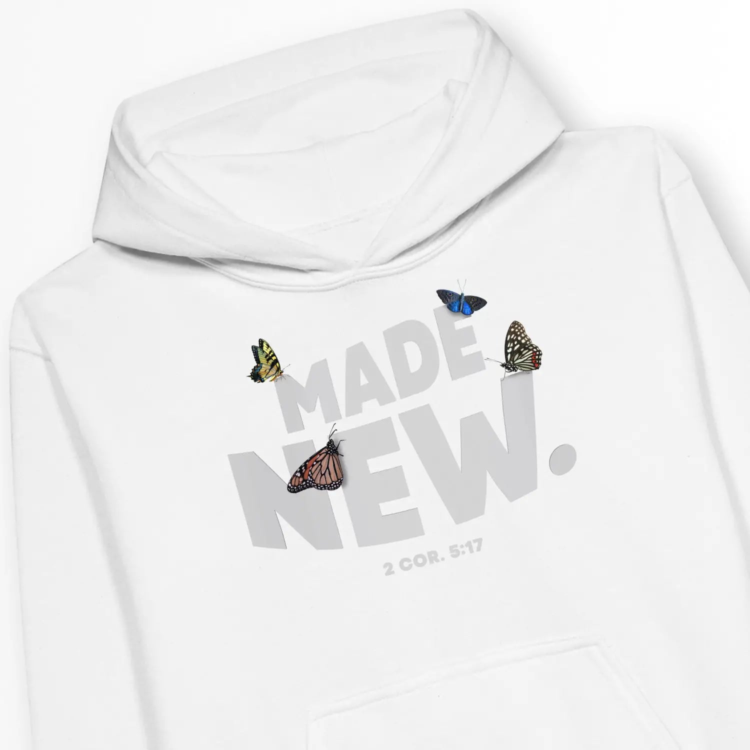 Made New (2 Cor. 5:17) – Kids' Christian Hoodie designed by 3rd Day Christian Clothing.