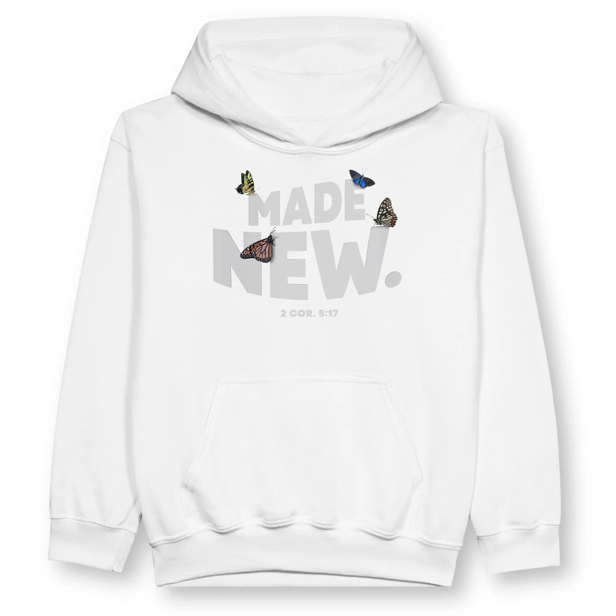 Made New (2 Cor. 5:17) – Kids' Christian Hoodie designed by 3rd Day Christian Clothing.