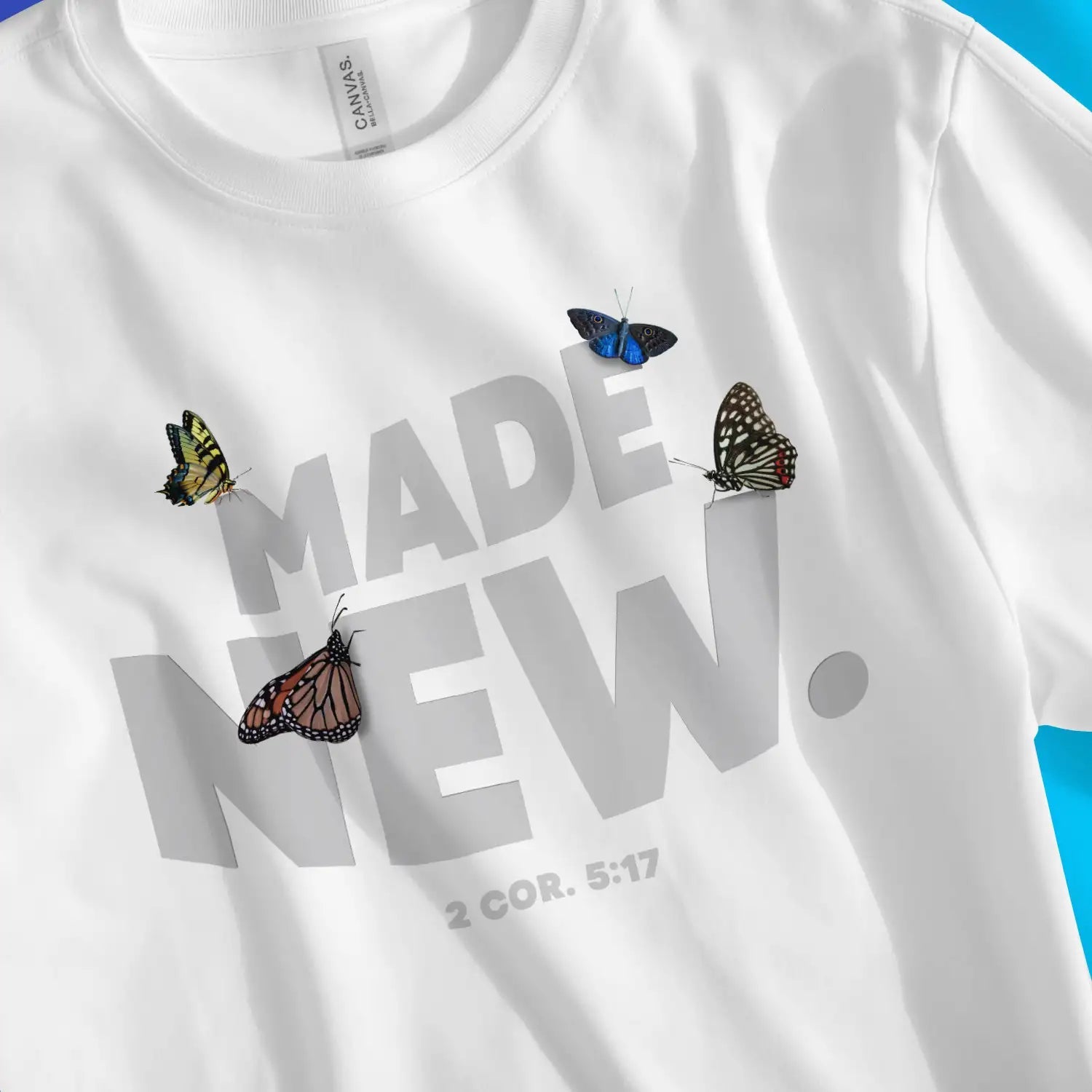 Made New (2 Cor. 5:17) – Unisex Christian T-Shirt designed by 3rd Day Christian Clothing.