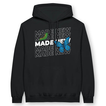 Made New (Caterpillar To Butterfly) | Premium Unisex Christian Hoodie designed by 3rd Day Christian Clothing.