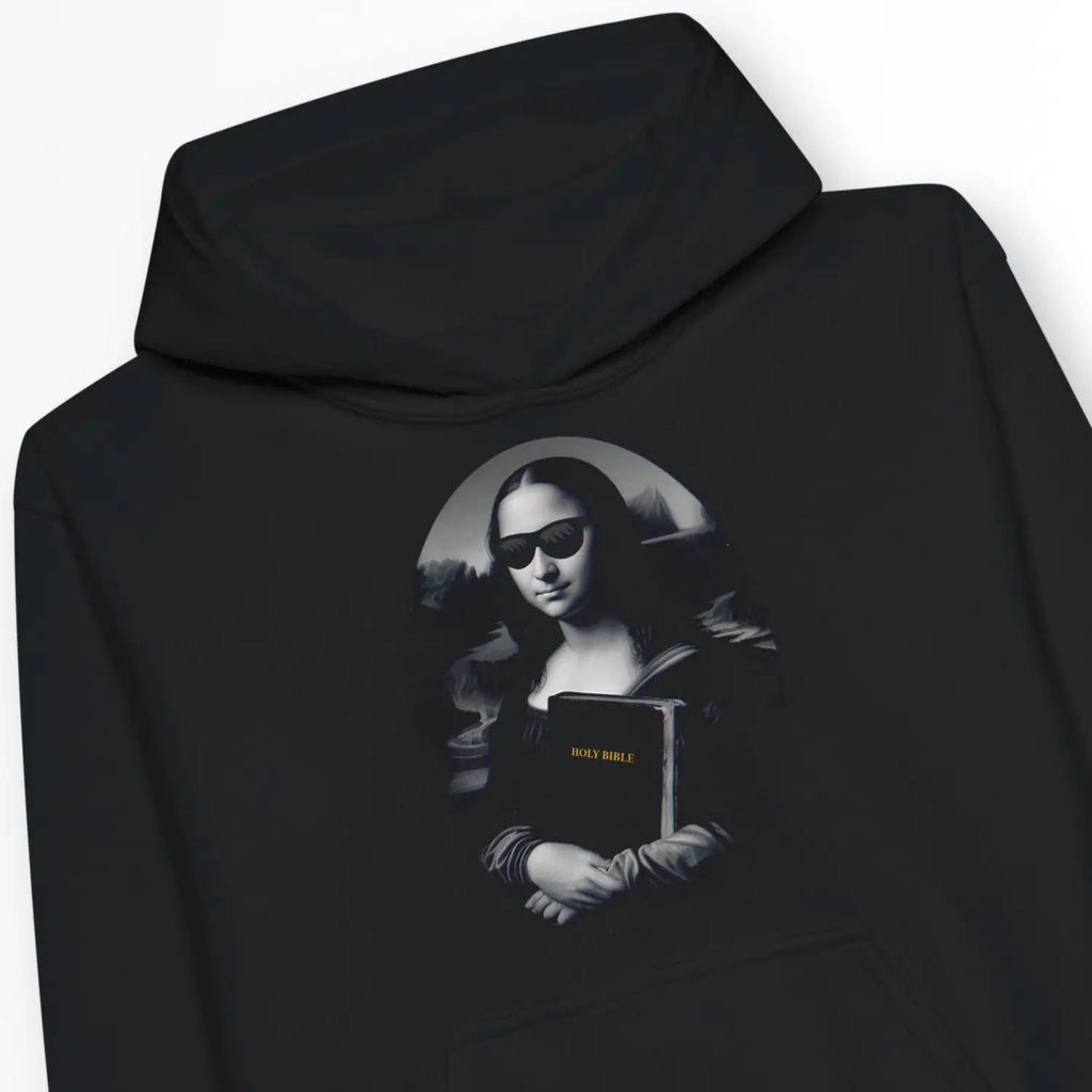 Mona Lisa's Bible – Kids' Christian Hoodie designed by 3rd Day Christian Clothing.