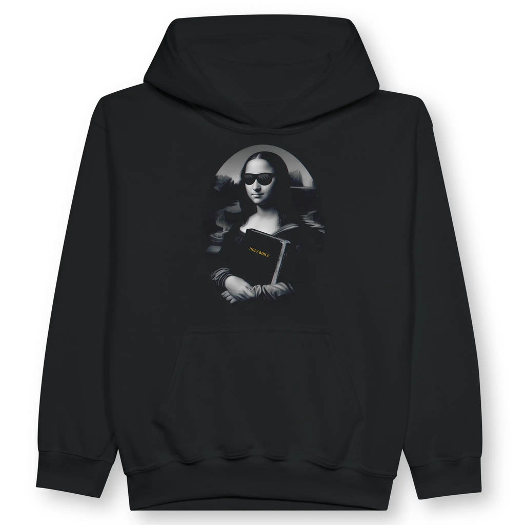 Mona Lisa's Bible – Kids' Christian Hoodie designed by 3rd Day Christian Clothing.