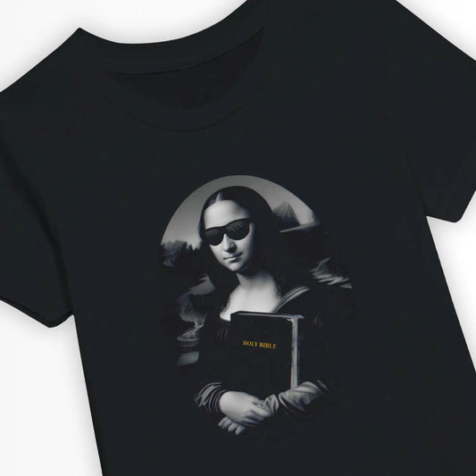 Mona Lisa's Bible | Premium Kids' Christian T-Shirt designed by 3rd Day Christian Clothing.