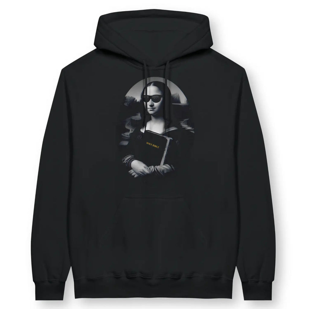 Mona Lisa's Bible – Unisex Christian Hoodie designed by 3rd Day Christian Clothing.