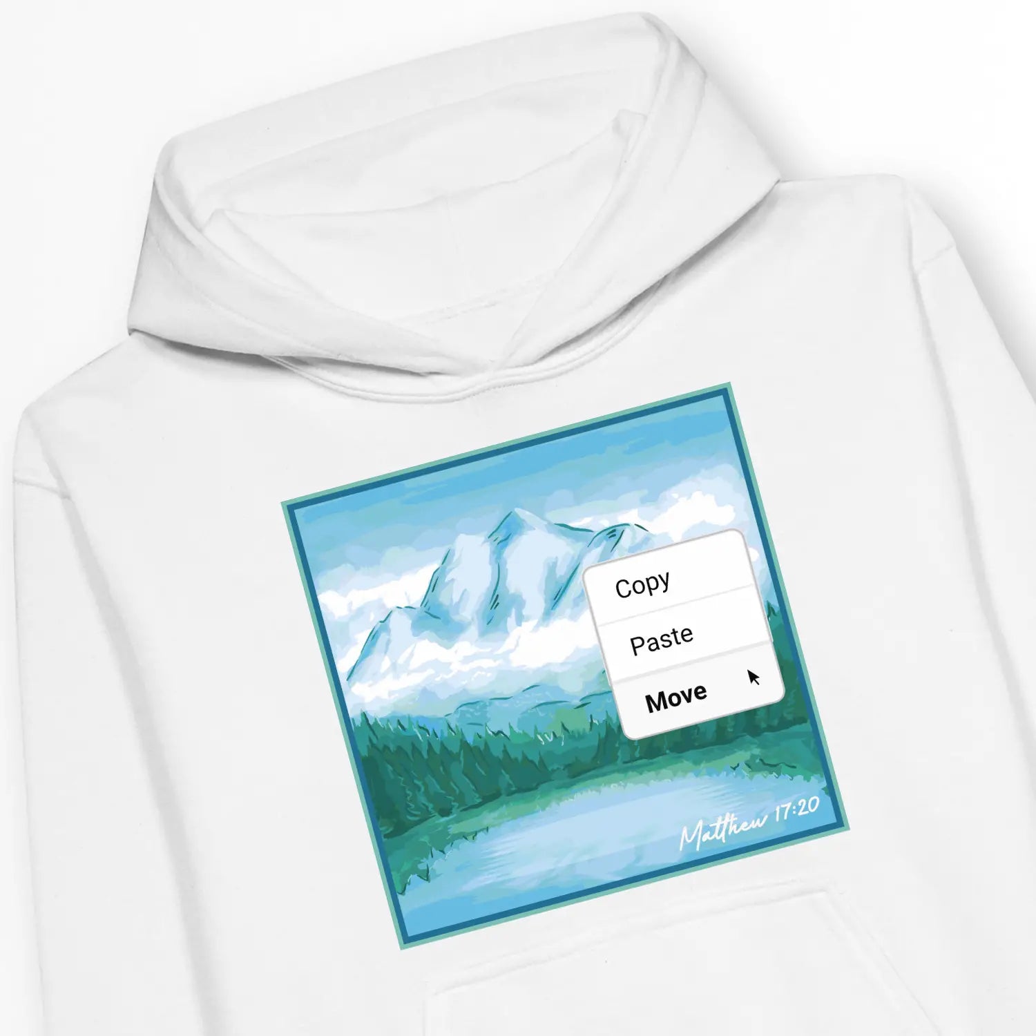 Move Mountains – Kids' Christian Hoodie designed by 3rd Day Christian Clothing.