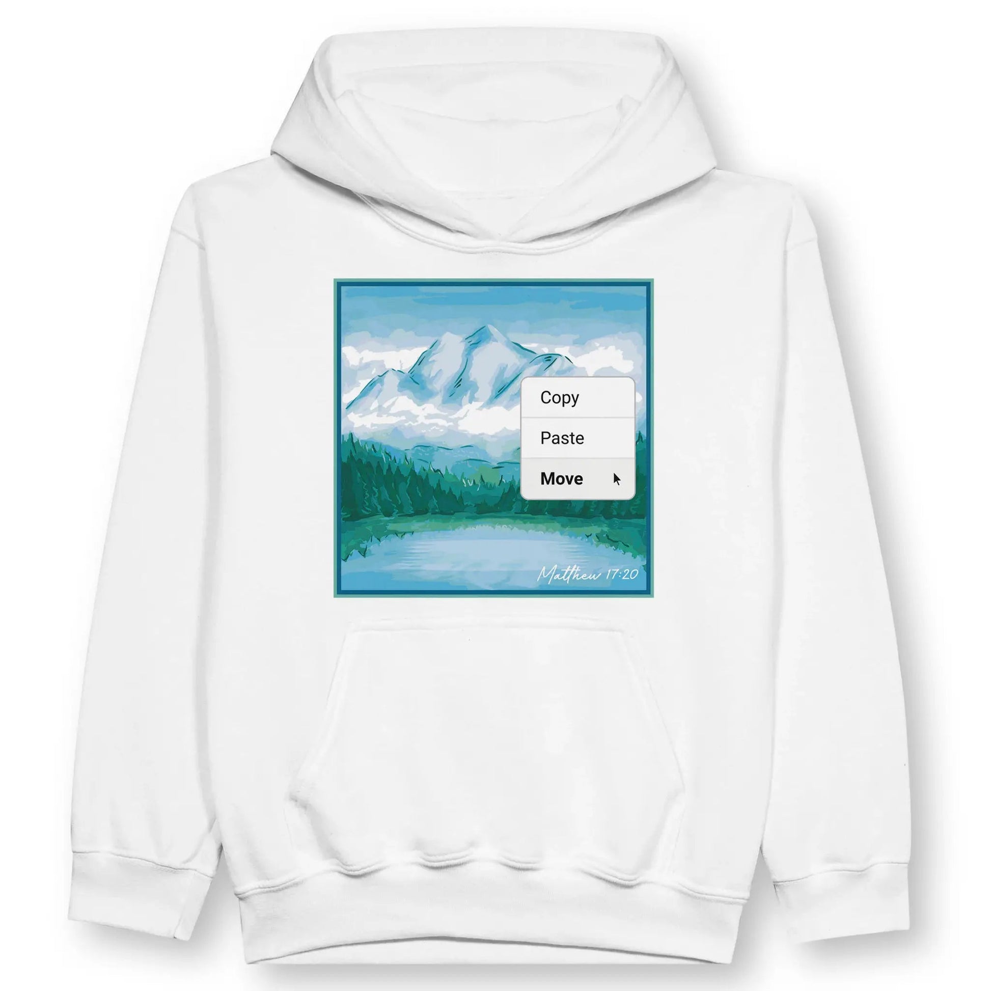 Move Mountains | Premium Kids' Christian Hoodie designed by 3rd Day Christian Clothing.