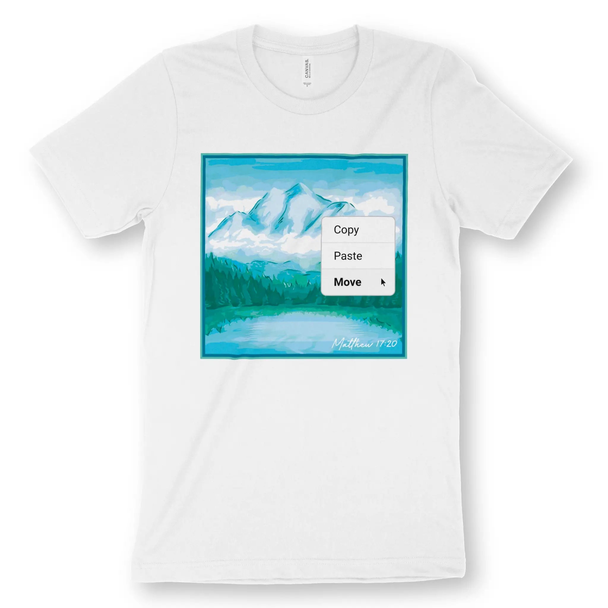 Move Mountains – Unisex Christian T-Shirt designed by 3rd Day Christian Clothing.