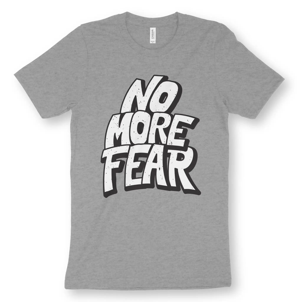 NO MORE FEAR – Unisex Christian T-Shirt designed by 3rd Day Christian Clothing.