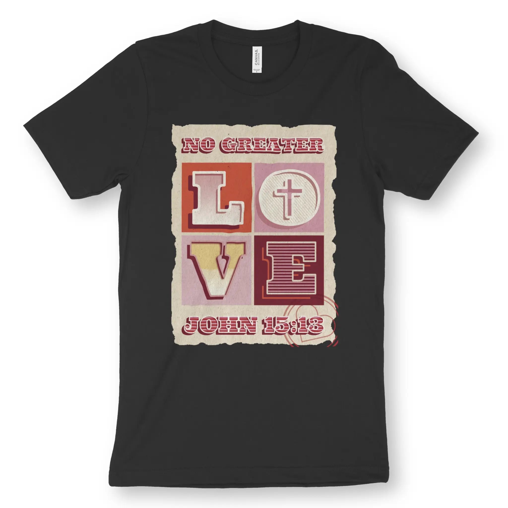 No Greater Love (John 15:13) – Unisex Christian T-Shirt designed by 3rd Day Christian Clothing.