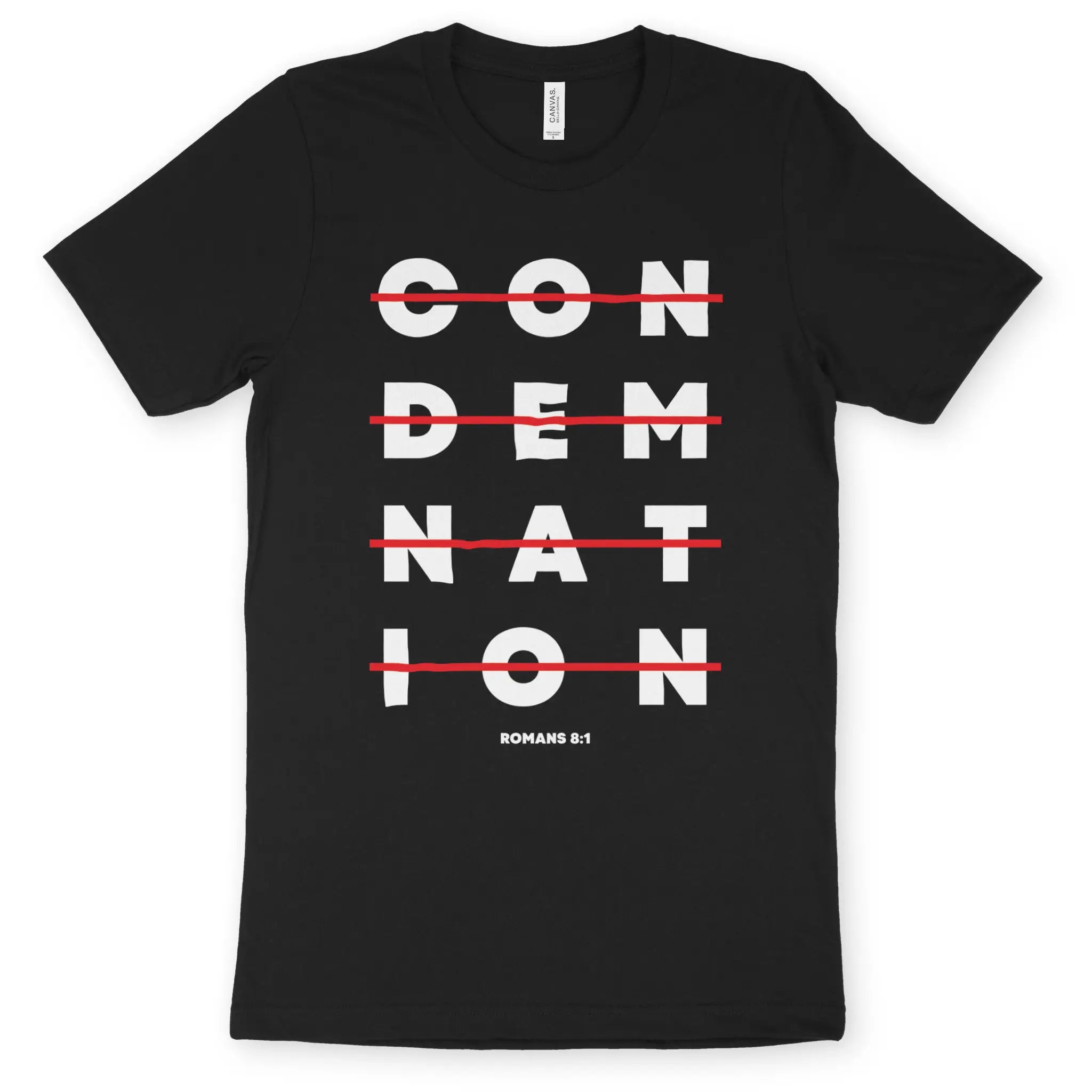 NO CONDEMNATION – Unisex Christian T-Shirt designed by 3rd Day Christian Clothing.