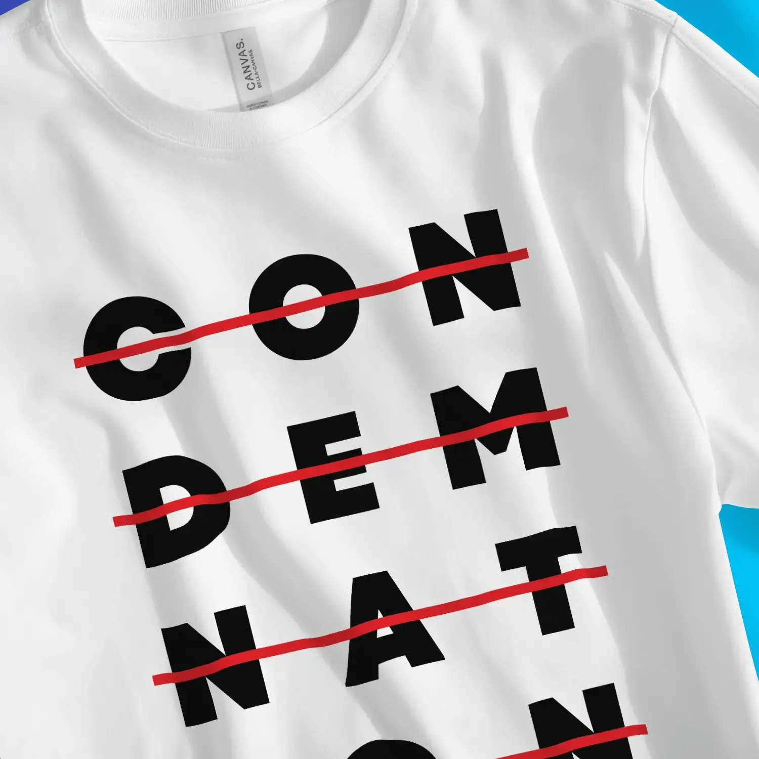 NO CONDEMNATION (White) – Unisex Christian T-Shirt designed by 3rd Day Christian Clothing.