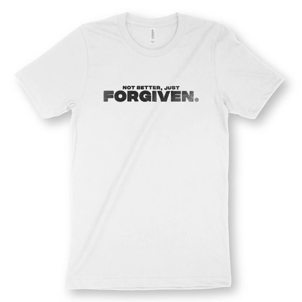Not Better. Just Forgiven. – Unisex Christian T-Shirt designed by 3rd Day Christian Clothing.
