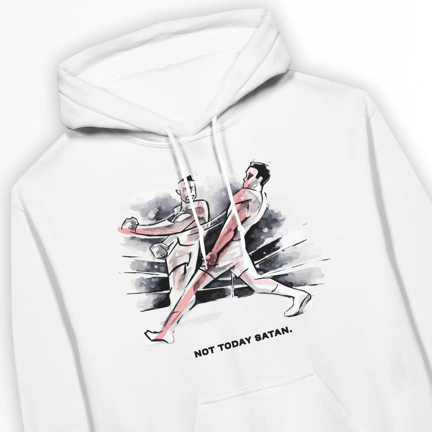 Not Today Satan – Unisex Christian Hoodie designed by 3rd Day Christian Clothing.