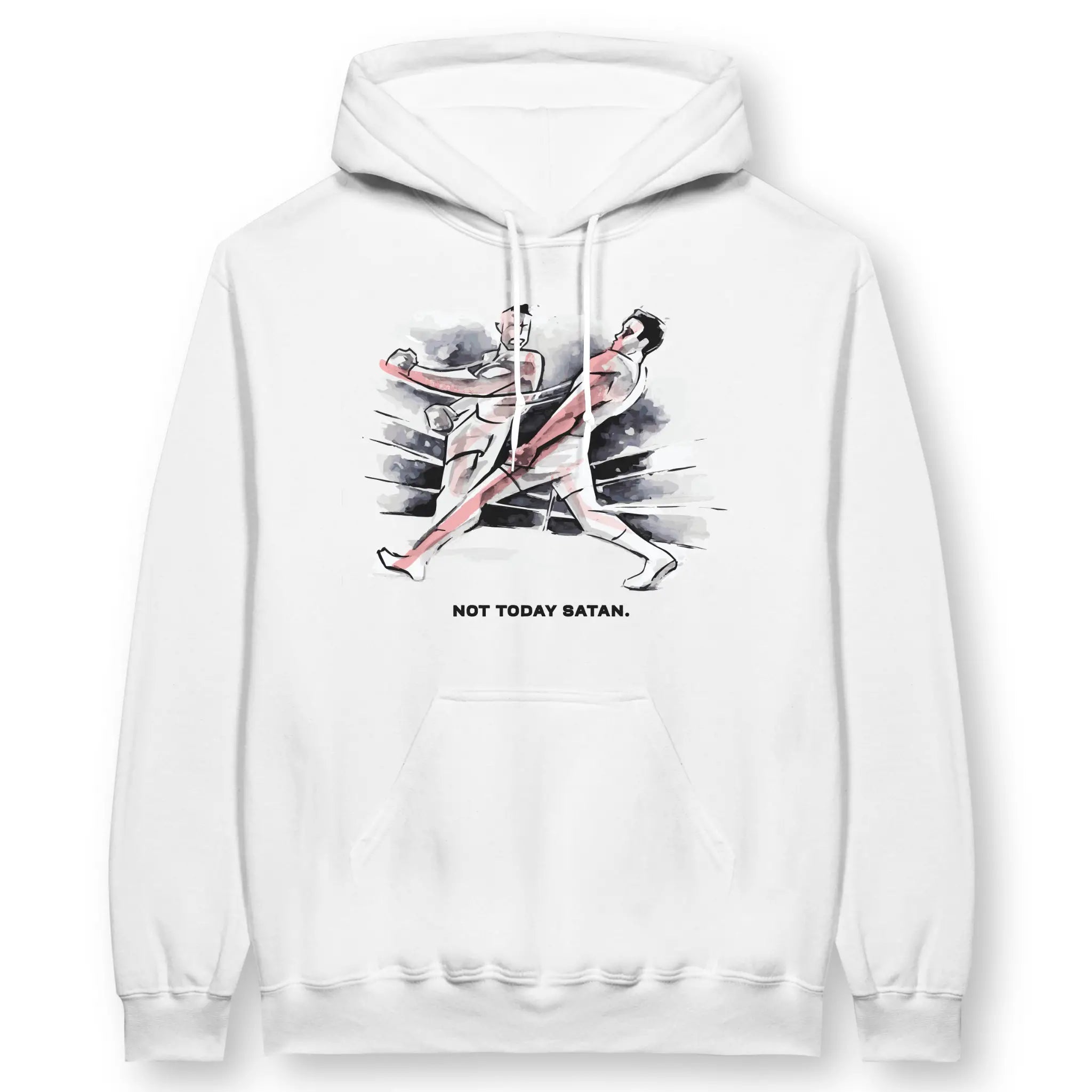 Not Today Satan – Unisex Christian Hoodie designed by 3rd Day Christian Clothing.