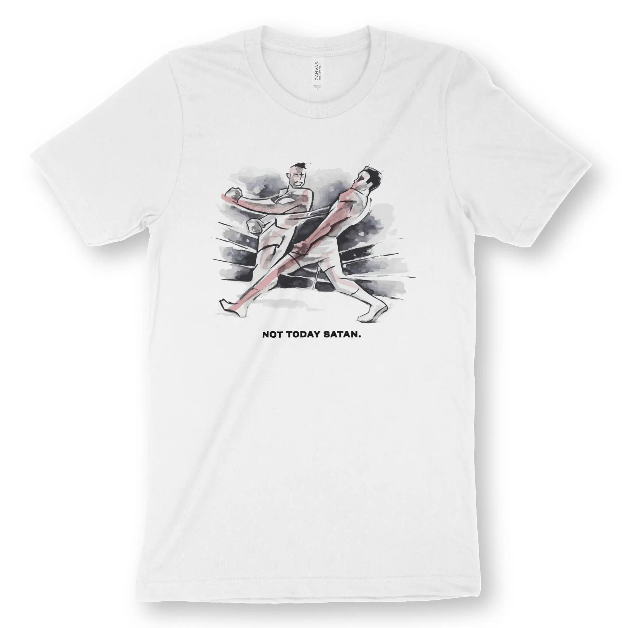 Not Today Satan – Unisex Christian T-Shirt designed by 3rd Day Christian Clothing.