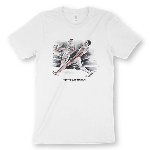 Not Today Satan – Unisex Christian T-Shirt designed by 3rd Day Christian Clothing.