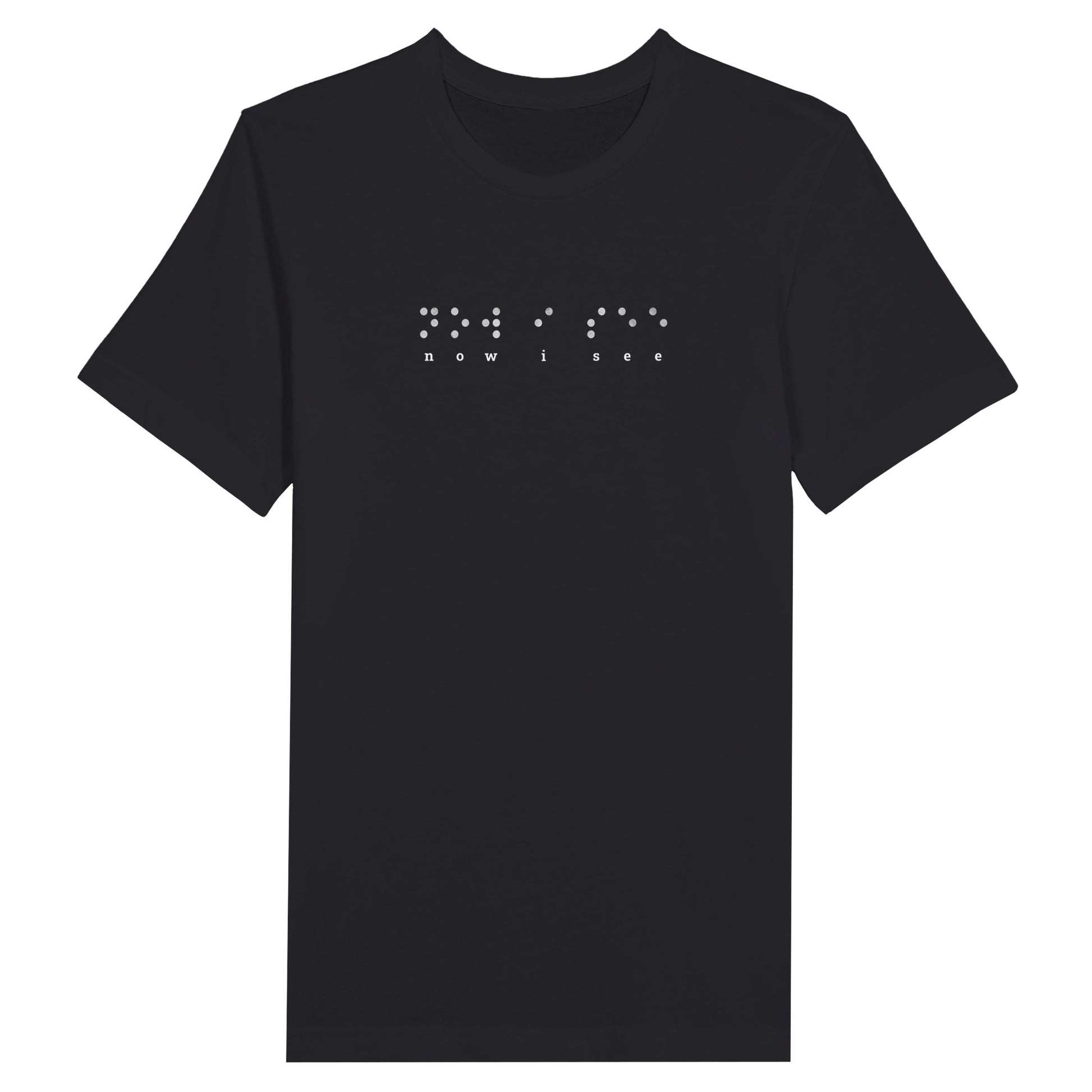An image of Now I See (Braille) | Premium Unisex Christian T-shirt available at 3rd Day Christian Clothing UK