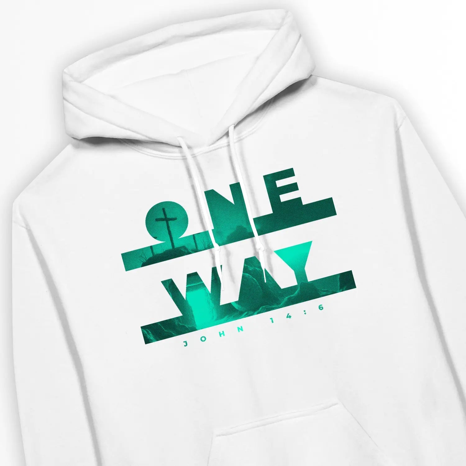 One Way (John 14:6) – Unisex Christian Hoodie designed by 3rd Day Christian Clothing.