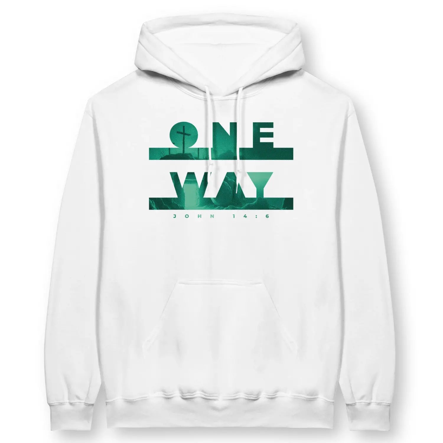 One Way (John 14:6) | Premium Unisex Christian Hoodie designed by 3rd Day Christian Clothing.