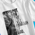 Put On The Full Armour of God (2nd Edition) – Unisex Christian T-Shirt designed by 3rd Day Christian Clothing.